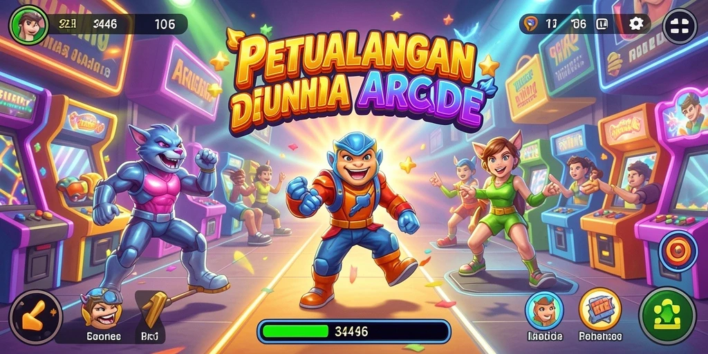 Screenshot utama 3446 yang menampilkan aksi seru gameplay Arcade.