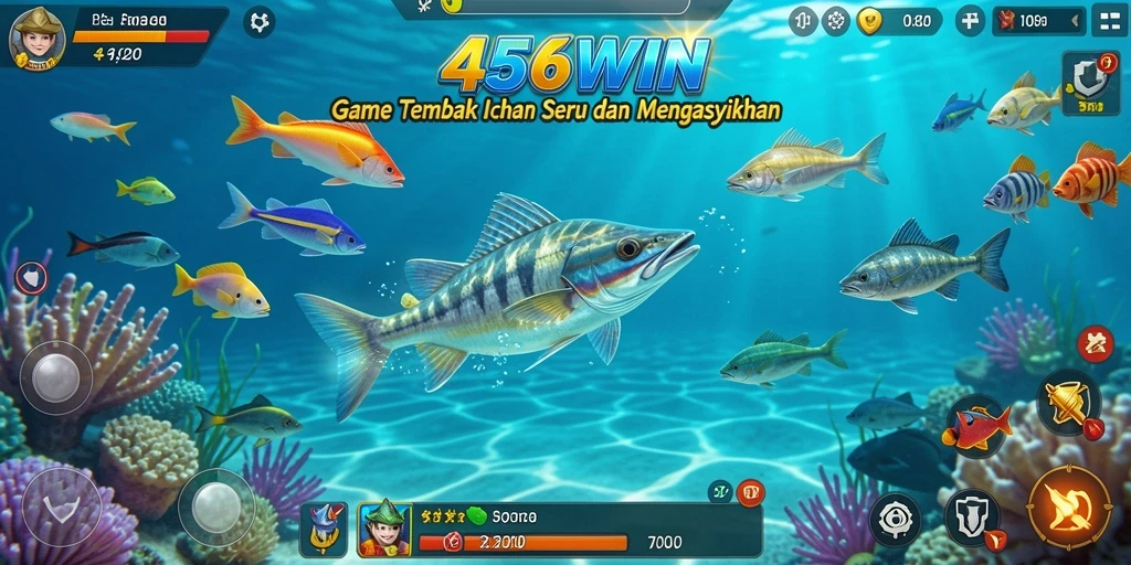 Tangkapan layar gameplay seru dari 456WIN saat berburu ikan.
