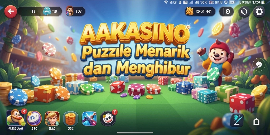 Gameplay AAKASINO menampilkan tantangan puzzle yang menarik dan seru.