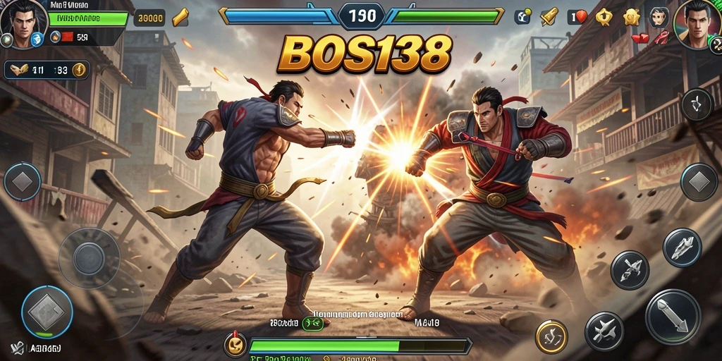 Gameplay <strong>BOS138</strong> yang intens dan mendebarkan saat bertarung.