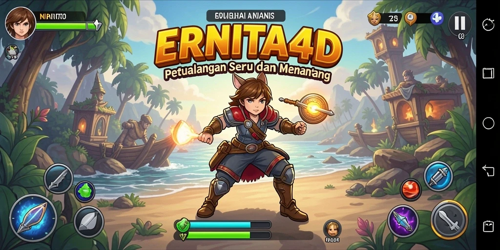 Tampilan gameplay ERNITA4D yang mendebarkan dan penuh aksi.