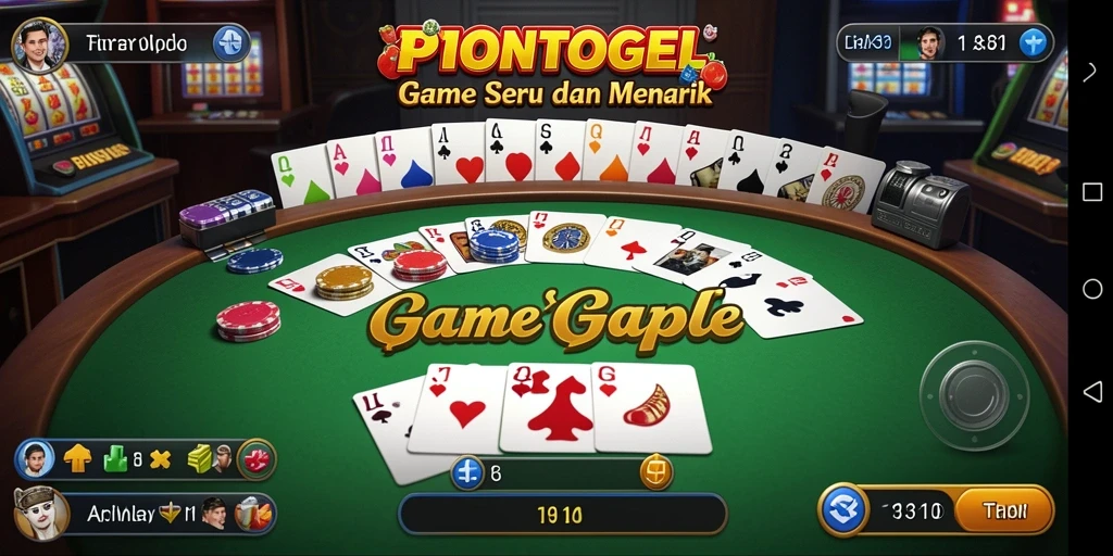 Screenshot gameplay PIONTOGEL yang menampilkan keseruan permainan Gaple.