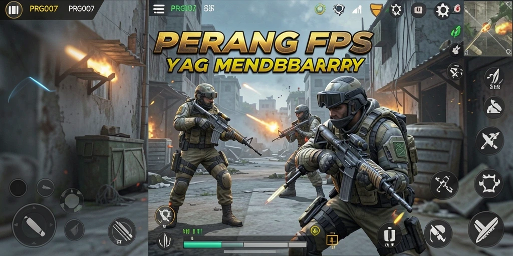 Gameplay PRG007 yang mendebarkan dalam aksi tembak-menembak.