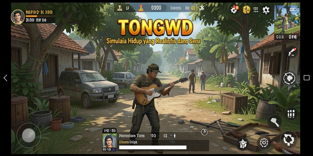 Gameplay seru dalam TONGWD menampilkan interaksi dan aktivitas karakter.